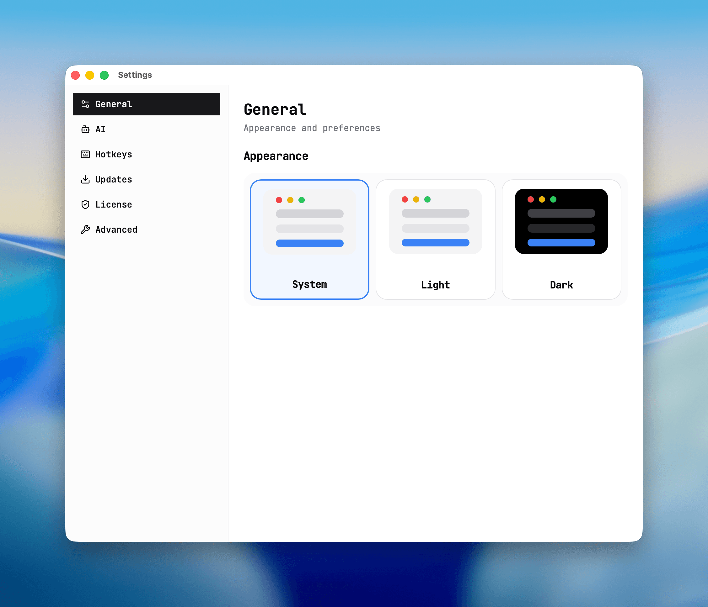 Placeholder: license activation