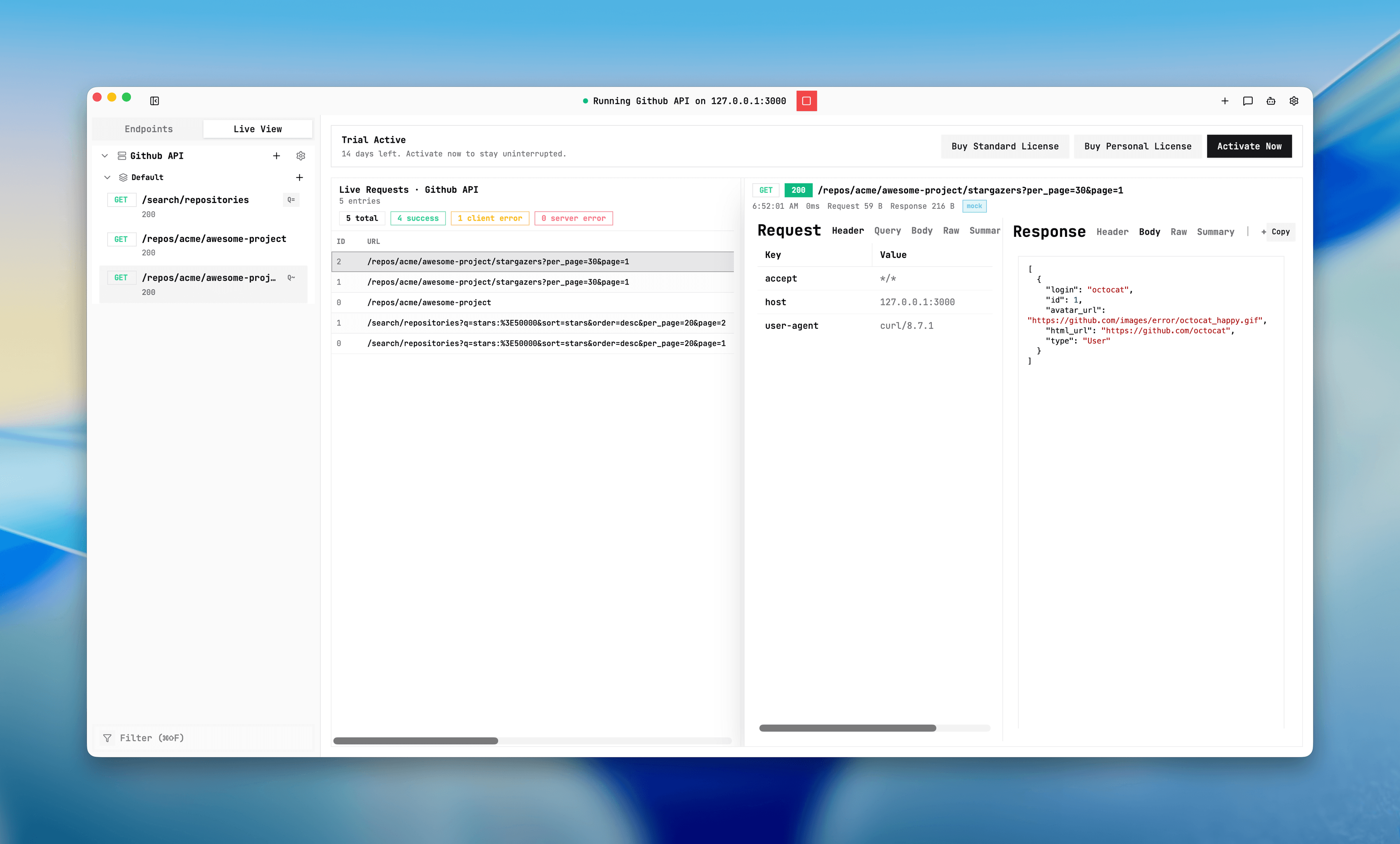 Placeholder: traffic recording controls